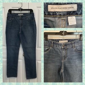 Chico’s Platinum Denim Jeans Size 0 Regular